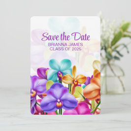 Moderner, stilvoller Abschluss mit Orchideen Save The Date