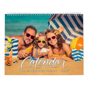 Moderner stilvoller Foto-Familienkalender 2026 Kalender