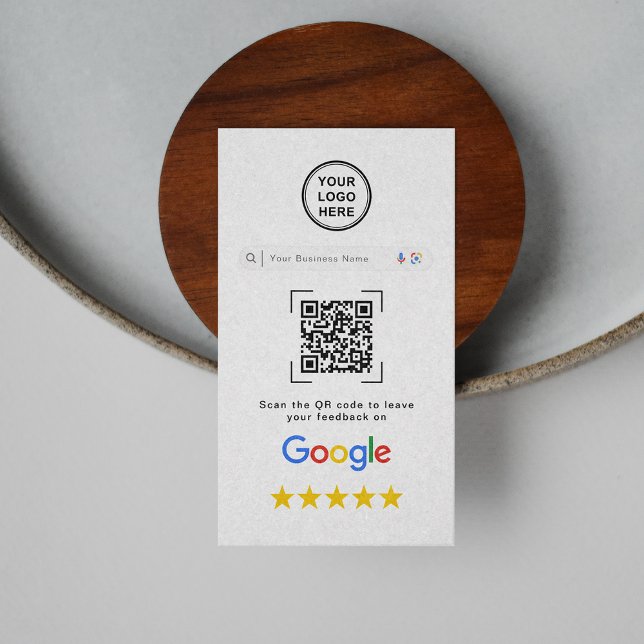 Moderner stilvoller Google-Review-QR-Code Visitenkarte (Von Creator hochgeladen)
