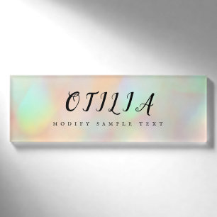 Moderner, stilvoller Holographic Beauty Salon Namenschild