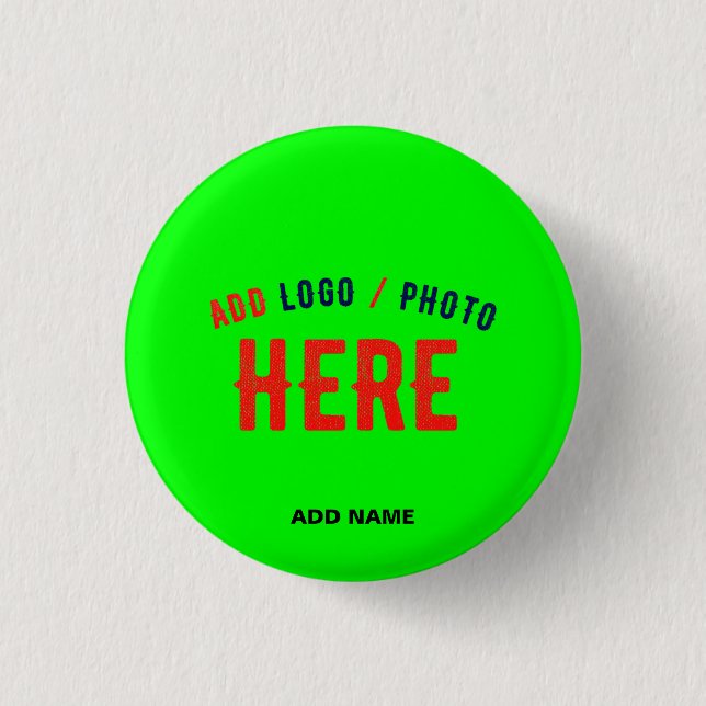 MODERNER STILVOLLER KUNSTSTOM NEON GREEN VERIFIED  BUTTON (Vorderseite)
