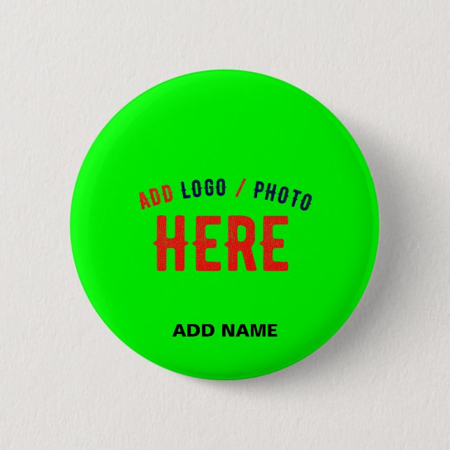 MODERNER STILVOLLER KUNSTSTOM NEON GREEN VERIFIED  BUTTON (Vorderseite)