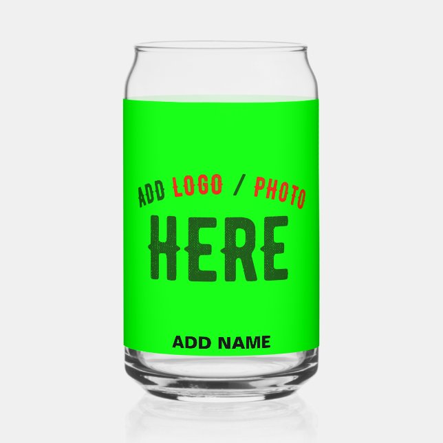 MODERNER STILVOLLER KUNSTSTOM NEON GREEN VERIFIED  DOSENGLAS (Vorderseite)