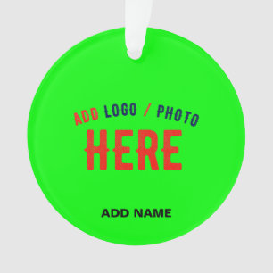 MODERNER STILVOLLER KUNSTSTOM NEON GREEN VERIFIED ORNAMENT
