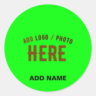 MODERNER STILVOLLER KUNSTSTOM NEON GREEN VERIFIED  RUNDER AUFKLEBER