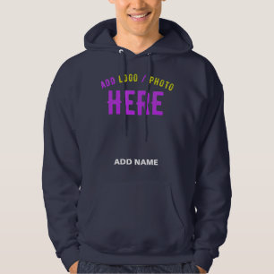 MODERNER STILVOLLER KUSTOM NAVY BLAUE VERIFIED MAR HOODIE