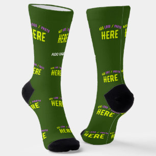 MODERNER STILVOLLER KUSTOM-WALD GRÜNE ÜBERPRÜFTE M SOCKEN