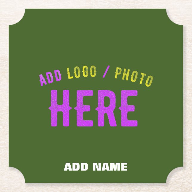 MODERNER STILVOLLER KUSTOM-WALD GRÜNE ÜBERPRÜFTE M UNTERSETZER (Vorderseite)