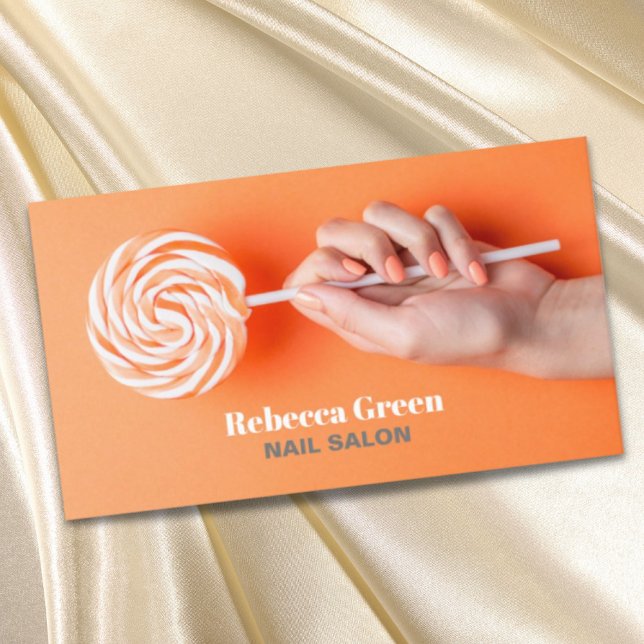 Moderner, stilvoller Maniküre Nail Artist Nail Sal Visitenkarte (Modern Stylish Manicurist Nail Artist Nail Salon Business Card)