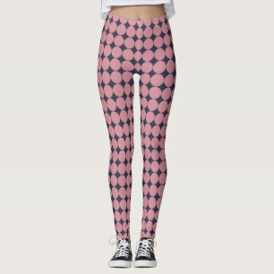Moderner, stilvoller Pink Polka Dot Leggings