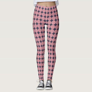 Moderner, stilvoller Pink Polka Dot Leggings