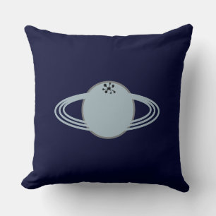 Moderner stilvoller Saturn auf Navy Blau Kissen