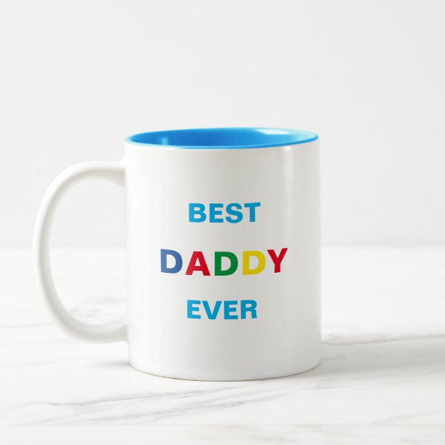 Moderner, stilvoller Vater Zweifarbige Tasse (Links)