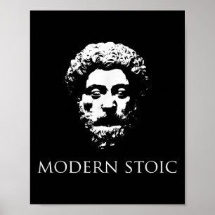 Moderner Stoiker mit Marcus Kaiser Aurelius Head Poster