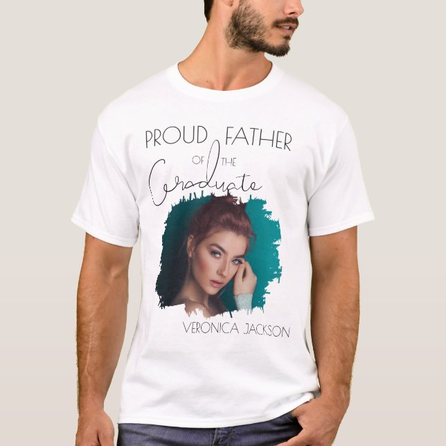 Moderner stolzer Vater des Absolventen | FOTO T-Shirt (Vorderseite)