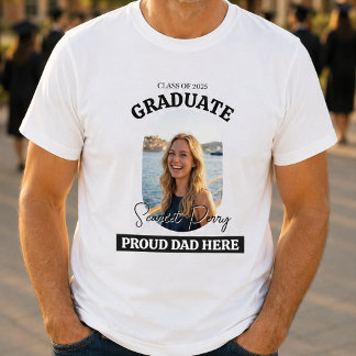 Moderner stolzer Vater hier | Foto-Abschluss-T-Shi T-Shirt