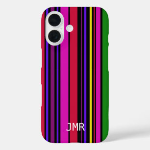 Moderner Strichcode-Designer für mehrere Farben iPhone 16 Hülle
