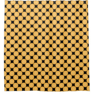 Moderner, stylischer Gelber Polka Dot Duschvorhang