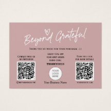 Moderner, stylischer Kalligraphie QR Code danke Ih