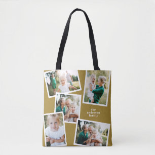 Moderner, stylischer Multi-Foto Senf Tasche