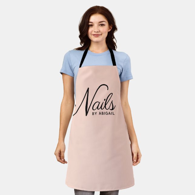 Moderner Stylist in Rosa und Schwarz Schürze (Getragen)