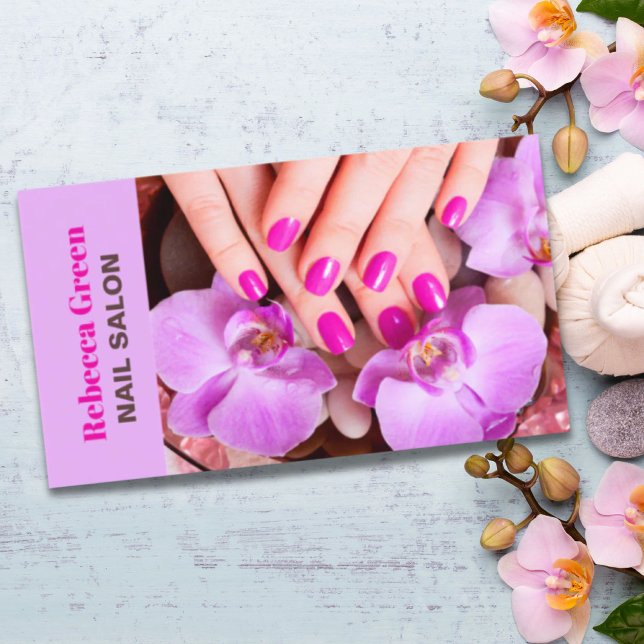 Moderner Stylist Manicurist Nail Artist Nail Salon Visitenkarte (Modern Stylist Manicurist Nail Artist Nail Salon Business Card)