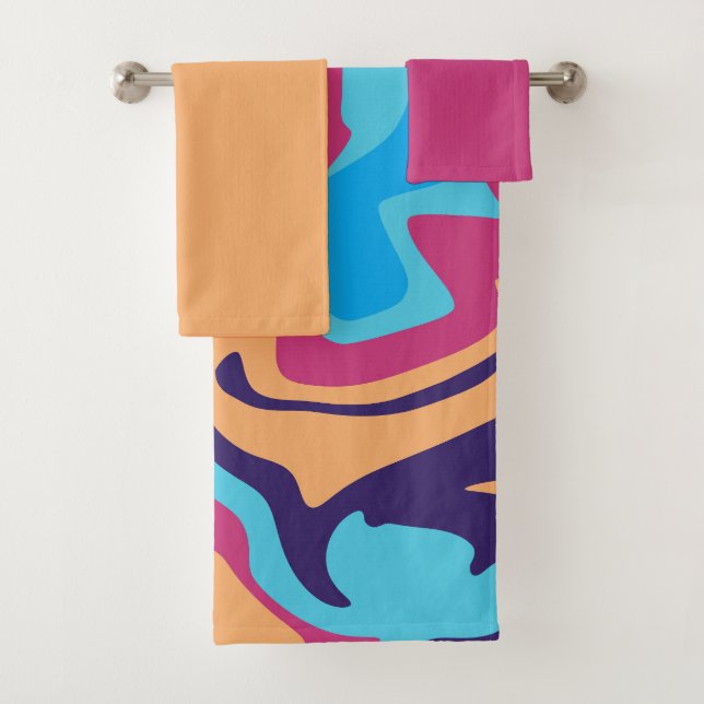 Moderner Swirl Badhandtuch Set (Insitu)