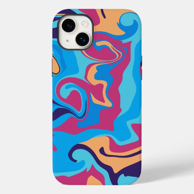 Moderner Swirl Case-Mate iPhone 14 Plus Hülle (Rückseite)