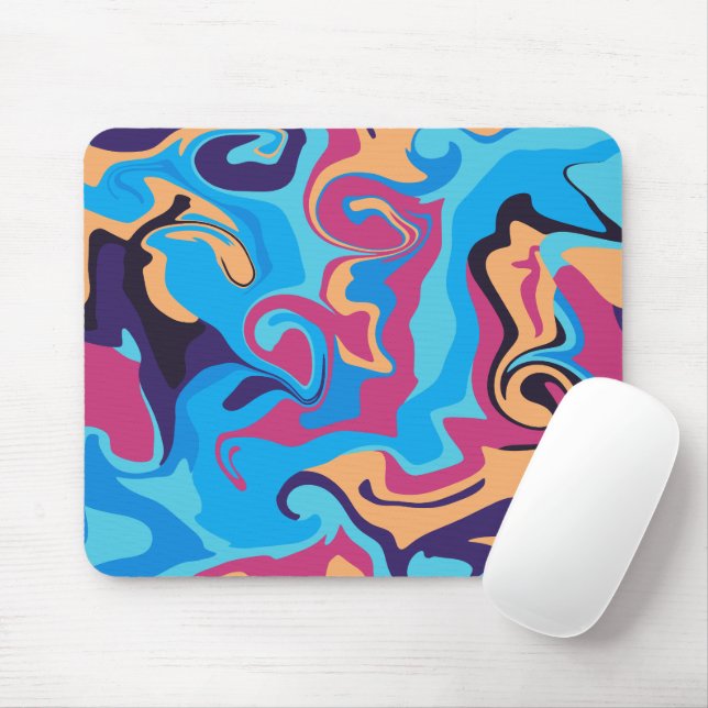 Moderner Swirl Mousepad (Mit Mouse)
