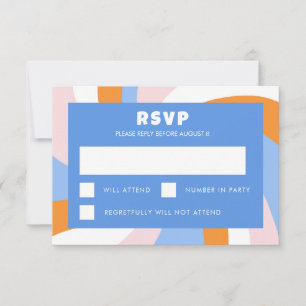 Moderner Swirl Star von David Custom Bar Bat Mitzv RSVP Karte