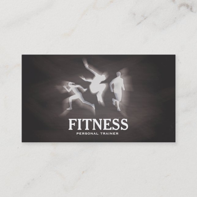 Moderner Tafel-Läufer-persönliche Trainer-Fitness Visitenkarte (Vorderseite)