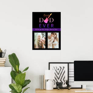 Moderner Tag der Coolen Besten Vater-Collage Poster