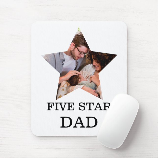 Moderner Tag Einzigartiger Vatertag Fünf-Sterne-Va Mousepad (Mit Mouse)