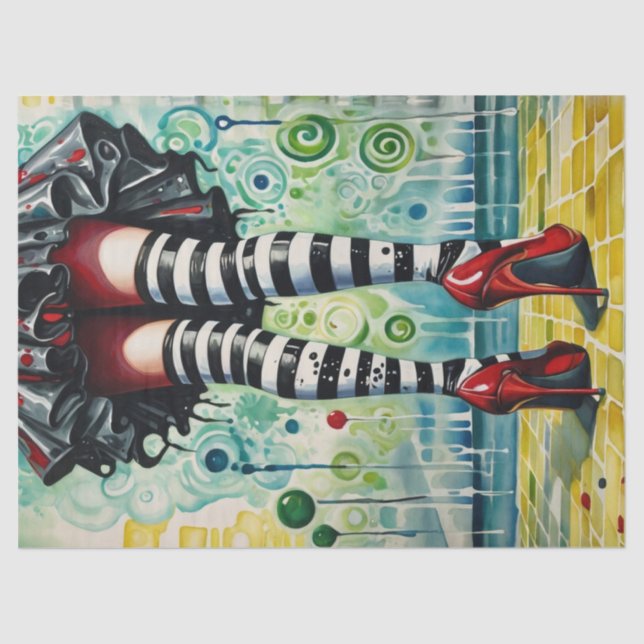 Moderner Tag zähflüssig Hexenzauberpapier Seidenpapier (Vorderseite)