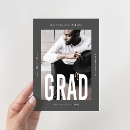 Moderner Tall Typ 1 Foto Grauer Abschluss Ankündigung