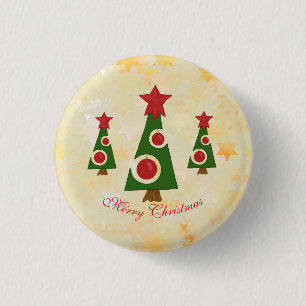 Moderner Tannenbaum Button