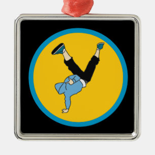 Moderner Tänzer der angesagten Hopfenstraßen-Art Ornament Aus Metall