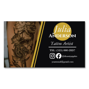 Moderner Tattoo Geschäfts Magnetkarte Magnetische Visitenkarte