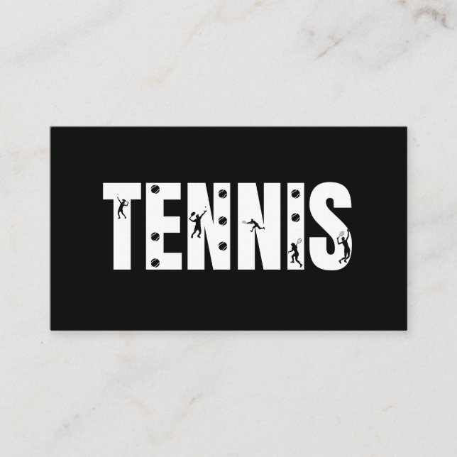 Moderner Tennis Social Media Player Coach Club Bal Visitenkarte (Vorderseite)