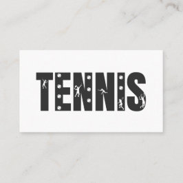 Moderner Tennis Social Media Player Coach Club Coo Visitenkarte