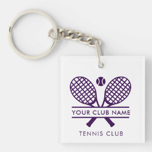 Moderner Tennisklub Name Team Giveaway Swag Schlüsselanhänger