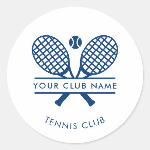 Moderner Tennisvereinsname Team individuell Runder Aufkleber