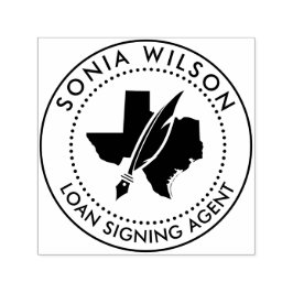 Moderner Texas Notar Public Loan Signing Agent Permastempel