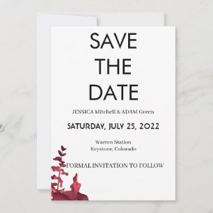 Moderner Text 10 Save the Date Einladung