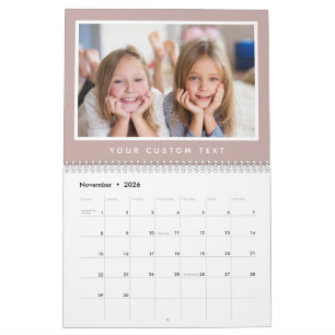 Moderner Text für benutzerdefiniertes Foto der 202 Kalender
