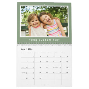 Moderner Text für benutzerdefiniertes Foto der 202 Kalender