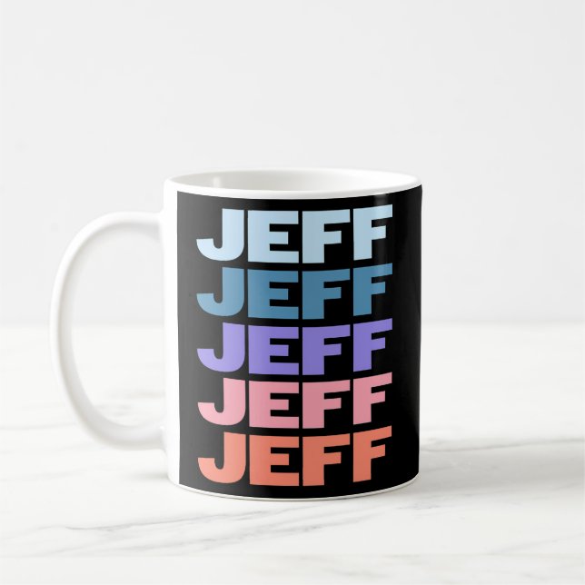 Moderner Text Jeff Kaffeetasse (Links)