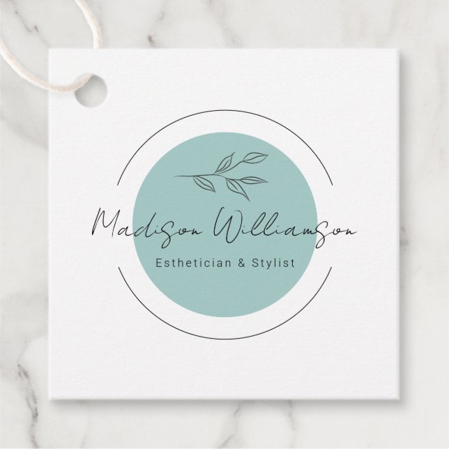 Moderner Therapeut Stylist Wellness-Center Minimal Geschenkanhänger (Vorderseite)