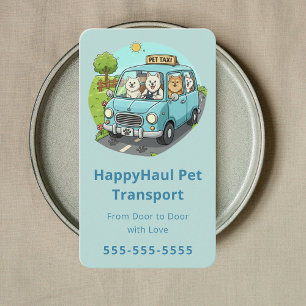 Moderner Tierchauffeur-Veterinär-Tiertransport Visitenkarte