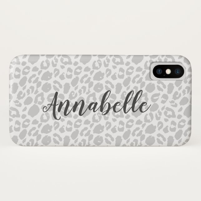 Moderner Tierleoparddruck personalisiert Case-Mate iPhone Hülle (Rückseite (Horizontal))